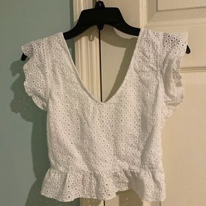 This is a cute white crop top from target.